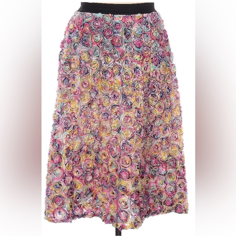 Leith Multicolor Rosette A-Line Skirt